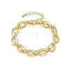 Brass Oval Link Chain Bracelets for Women Men BJEW-K273-10G-4