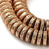Electroplated Natural Lava Rock Beads Strands G-I360-A05-02-3