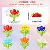 12Pcs 6 Colors Handmade Lampwork Beads LAMP-PA0001-04-2