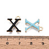 Rack Plating Alloy Enamel Pendants ENAM-T024-53X-G-3