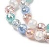 Electroplate Glass Beads Strands EGLA-D300-06-8mm-06-3