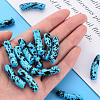 Opaque Spray Painted Acrylic Beads MACR-S372-002F-B07-5
