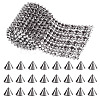 1 Yard 12-Row Resin Spike Stud Cone Flatback Punk Rock Trim Mesh Bead Craft FIND-TA0006-73A-1