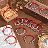 24Pcs Alloy Oval with St. Benedict & Cross Beads Bracelets BJEW-GO0001-23-7