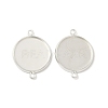 Flat Round Brass Connector Cabochon Settings X-KK-K414-13B-S-1