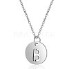 201 Stainless Steel Initial Pendants Necklaces NJEW-S069-TN507-B-1