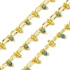 Handmade Faceted Natural Malachite Beaded Chains CHC-L050-01G-11-1