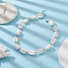 Acrylic Shell Bead Link Necklaces for Women NJEW-JN04297-5