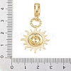 Brass Micro Pave Cubic Zirconia Pendants KK-H518-01A-G-3