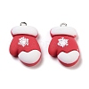 Christmas Theme Opaque Resin Pendants RESI-N039-98-2