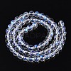 Transparent Electroplate Glass Beads Strands EGLA-Q132-6MM-01A-11-2
