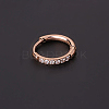 316 Stainless Steel Micro Pave Clear Cubic Zirconia Hoop Cartilage Earrings WG9FB89-02-1