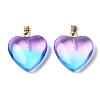 Two Tone Spray Painted Glass Pendants X-GLAA-N035-016-C02-2