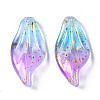 Two Tone Frosted Transparent Spray Painted Glass Pendants LS-GGLA-S054-016H-01-2