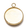 304 Stainless Steel Pendant Cabochon Settings STAS-Z030-01B-G-1