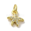 Brass Micro Pave Cubic Zirconia Charms KK-M283-22B-01-1