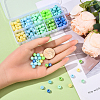 200Pcs 10 Colors Opaque Acrylic Beads MACR-YW0003-77-4