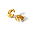 Elegant 304 Stainless Steel Cuff Earrings NQ7572-1-3