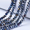 Electroplate Glass Beads Strands EGLA-A044-P8mm-B18-1