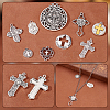90Pcs 9 Style Tibetan Style Alloy Pendants TIBEP-WR0001-01-3