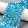 Transparent Electroplate Glass Beads Strands EGLA-A039-T3mm-B19-4