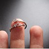 Twelve Constellation Brass Micro Pave Clear Cubic Zirconia Cuff Rings FS-WG8E359-17-1