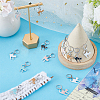 20Pcs 5 Colors Cat Shape Alloy Enamel Pendant Locking Stitch Markers HJEW-SC00032-4