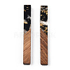 Transparent Resin & Walnut Wood Pendants RESI-N039-24H-2