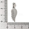 Non-Tarnish 304 Stainless Steel Pendants STAS-B053-14P-3