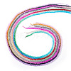 6 strands 6 colors Transparent Glass Beads Strands GLAA-TA0001-25-2
