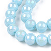 Electroplate Opaque Glass Beads Strands GLAA-T032-P10mm-AB10-3