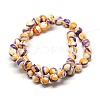 Dyed Round Synthetic Gemstone Ocean White Jade Beads Strands X-G-F085-10mm-04-2