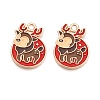 Christmas Theme Alloy Enamel Pendants ENAM-T020-10N-2