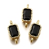 Real 18K Gold Plated Brass Micro Pave Cubic Zirconia Links Connectors ZIRC-L100-009G-04-1
