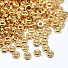 Brass Flat Round Spacer Beads X-KK-M085-14G-NR-1