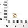 Square Brass Micro Pave Cubic Zirconia Cabochons KK-P345-13G-E01-3
