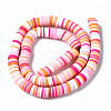 Handmade Polymer Clay Beads Strands CLAY-R089-8mm-143-3