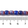 Handmade Lampwork Chevron Beads Strands LAMP-K041-01A-14-5