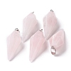 Faceted Cone Natural Mixed Gemstone Pendants G-I299-A-2