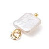Baroque Natural Nucleated Pearl Keshi Pearl Pendants PALLOY-JF04833-5