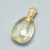 Faceted Natural Calcite Openable Perfume Bottle Pendants G-E556-07B-2