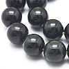 Natura Myanmar Black Jade Beads Strands G-D0001-06-10mm-3