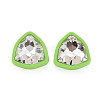 Crystal Rhinestone Triangle Stud Earrings with 925 Sterling Silver Pins for Women MACR-S275-036B-2