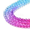 Transparent Gradient Color Glass Beads Strands GLAA-G101-2mm-04-5