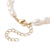 Natural Pearl Rice Beaded Anklets AJEW-AN00534-5