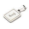 Vacuum Plating 304 Stainless Steel Pave Natural White Shell Pendants STAS-S130-03P-J-2