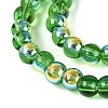 Electroplate Transparent Glass Beads Strands EGLA-Q132-4MM-A06-3