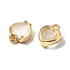 Heart Brass Charms KK-D024-02B-G-2