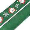 1 Roll Christmas Printed Polyester Grosgrain Ribbons OCOR-YW0001-05B-3