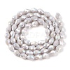 Opaque Solid Color Electroplate Glass Beads Strands EGLA-N013-P6mm-B05-2